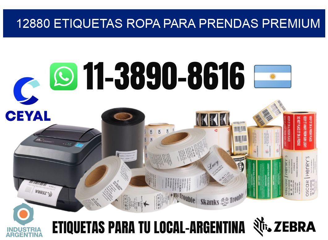 12880 Etiquetas ropa para prendas premium