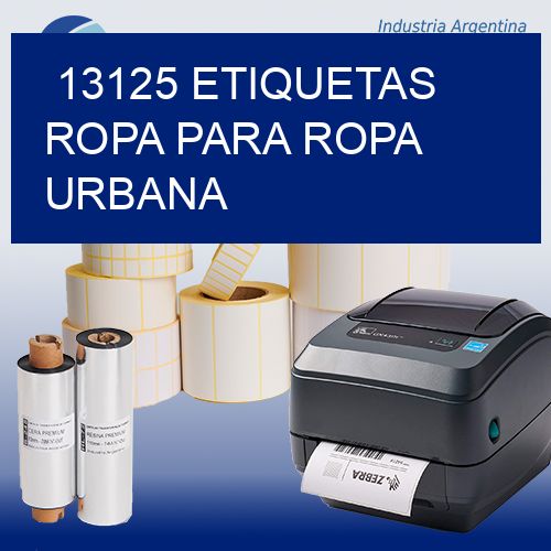 13125 Etiquetas ropa para ropa urbana
