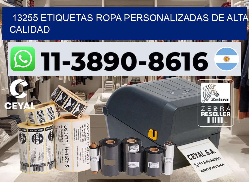 13255 Etiquetas ropa personalizadas de alta calidad