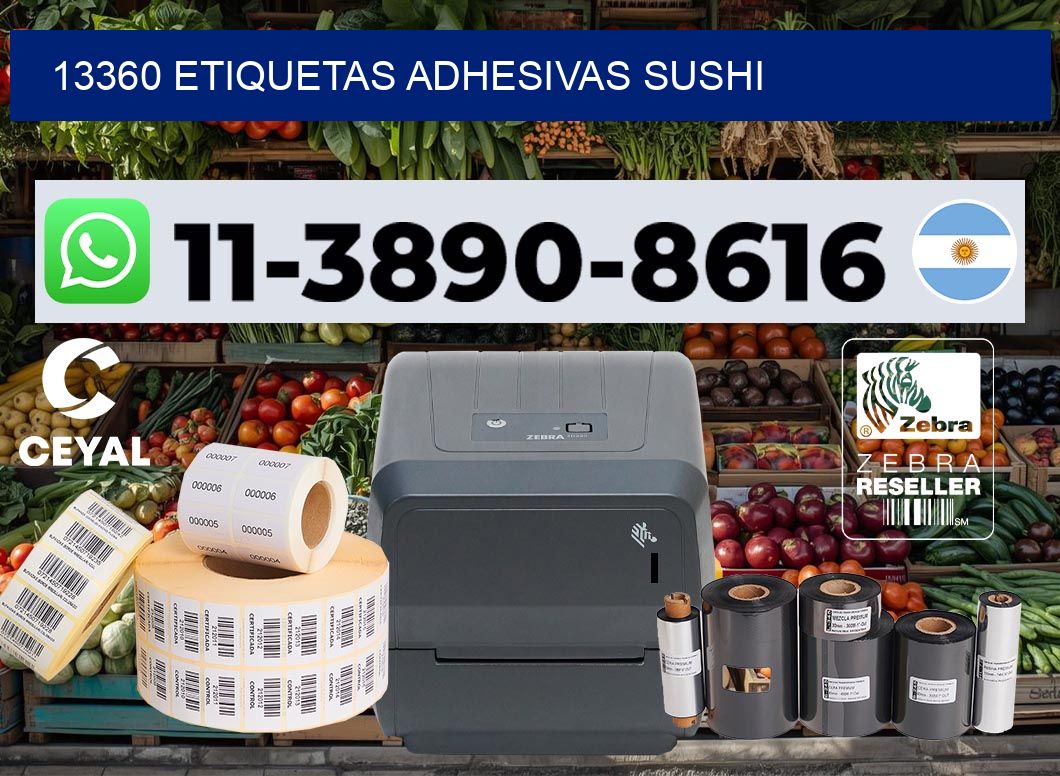 13360 etiquetas adhesivas sushi