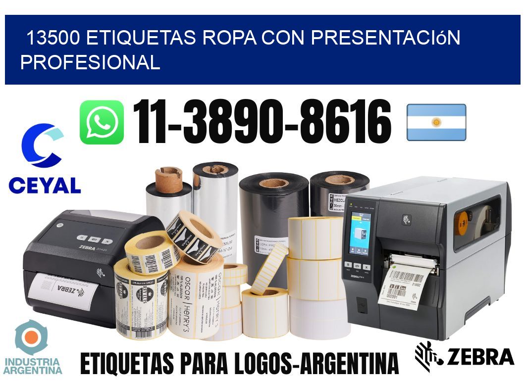 13500 Etiquetas ropa con presentación profesional