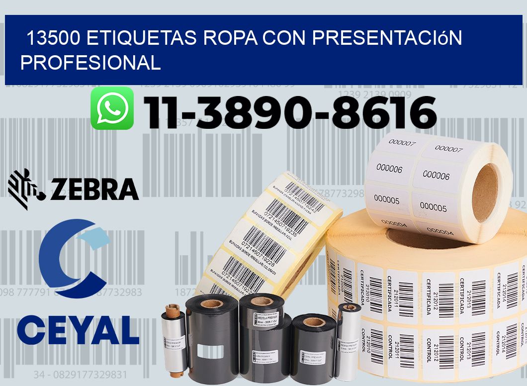 13500 Etiquetas ropa con presentación profesional