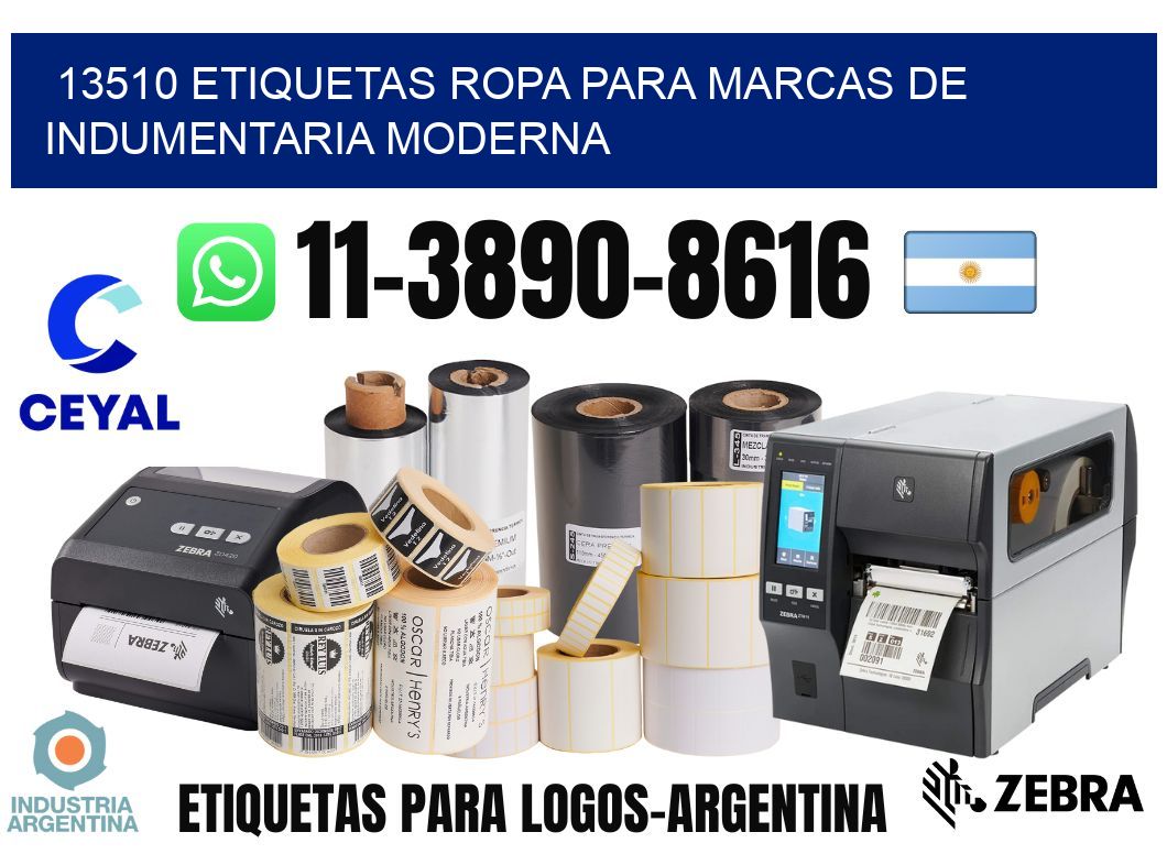 13510 Etiquetas ropa para marcas de indumentaria moderna