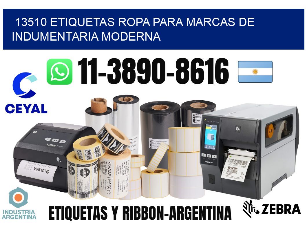 13510 Etiquetas ropa para marcas de indumentaria moderna