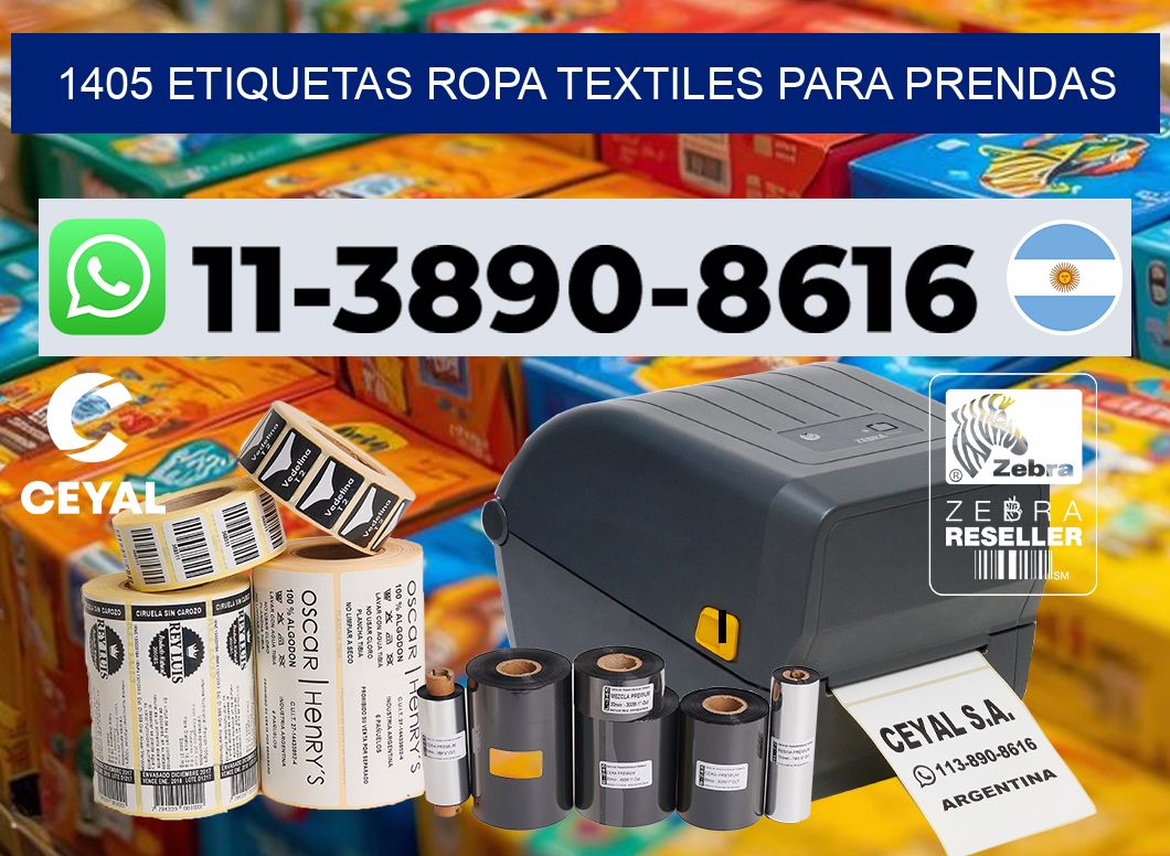 1405 Etiquetas ropa textiles para prendas