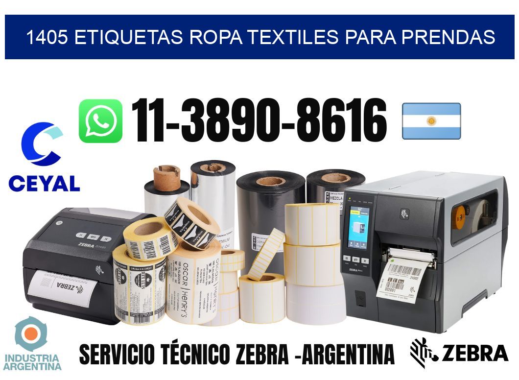 1405 Etiquetas ropa textiles para prendas