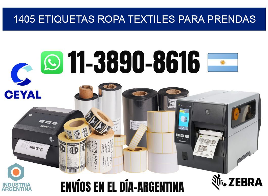1405 Etiquetas ropa textiles para prendas