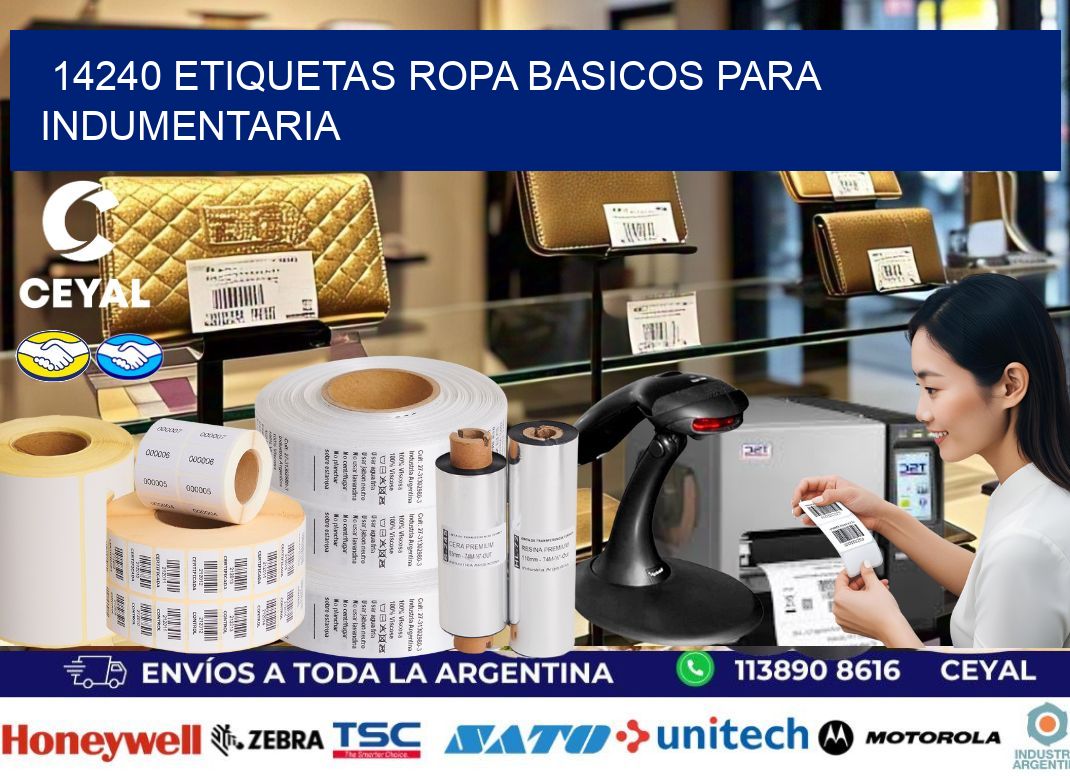 14240 Etiquetas ropa basicos para indumentaria