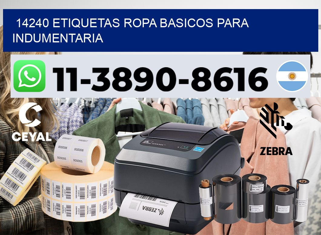 14240 Etiquetas ropa basicos para indumentaria
