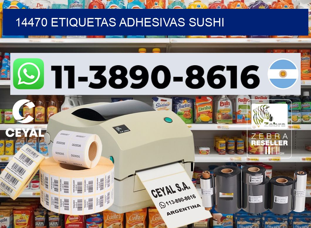 14470 etiquetas adhesivas sushi