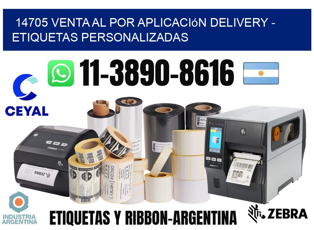 14705 Venta al Por Aplicación delivery - Etiquetas Personalizadas