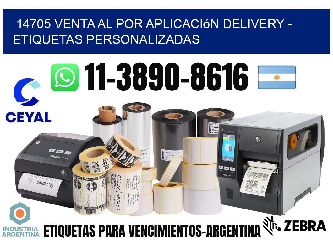 14705 Venta al Por Aplicación delivery - Etiquetas Personalizadas
