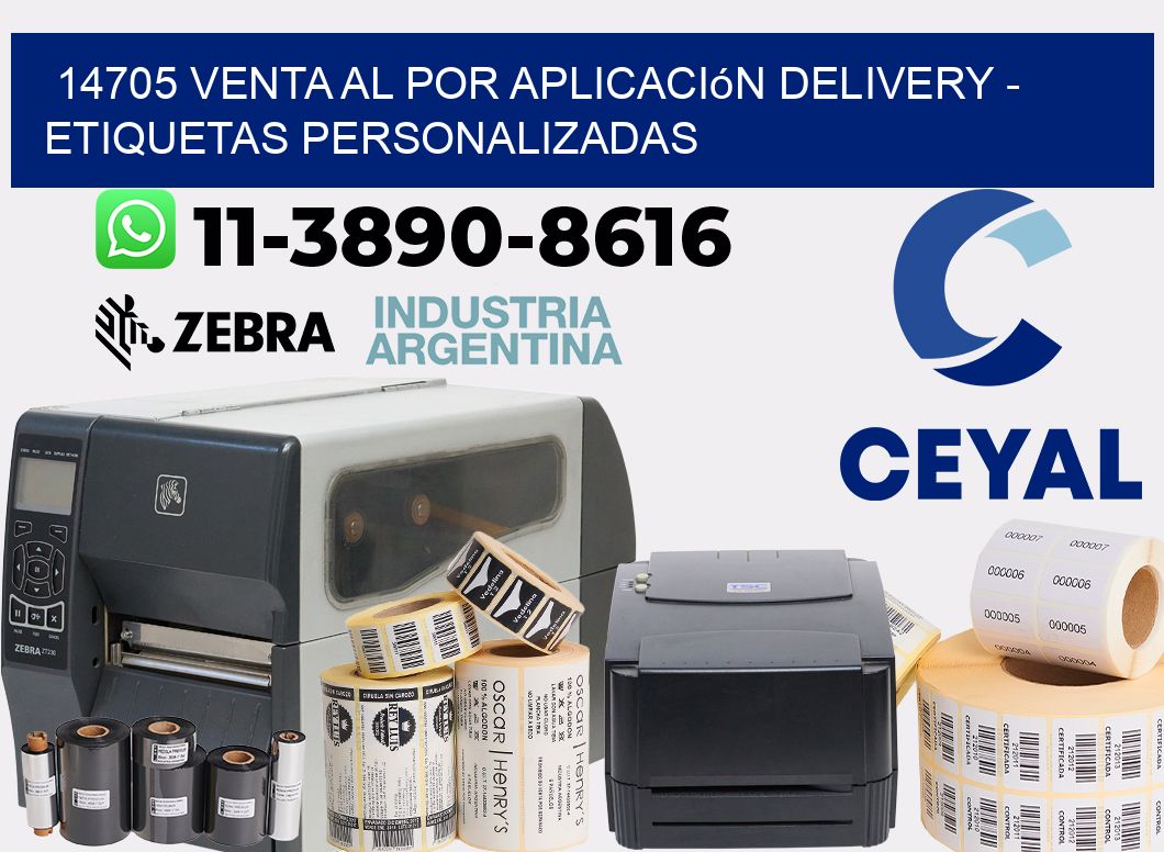 14705 Venta al Por Aplicación delivery - Etiquetas Personalizadas
