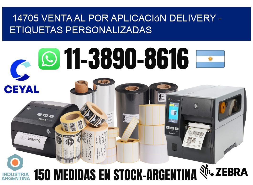 14705 Venta al Por Aplicación delivery - Etiquetas Personalizadas
