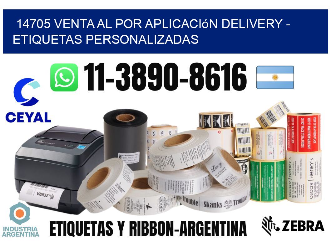 14705 Venta al Por Aplicación delivery - Etiquetas Personalizadas