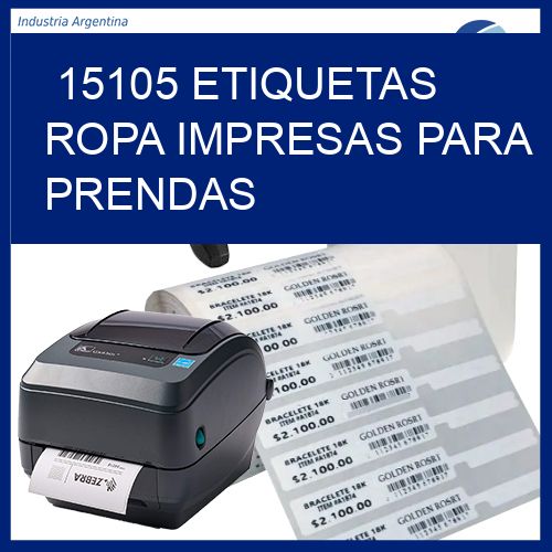 15105 Etiquetas ropa impresas para prendas
