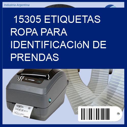 15305 Etiquetas ropa para identificación de prendas