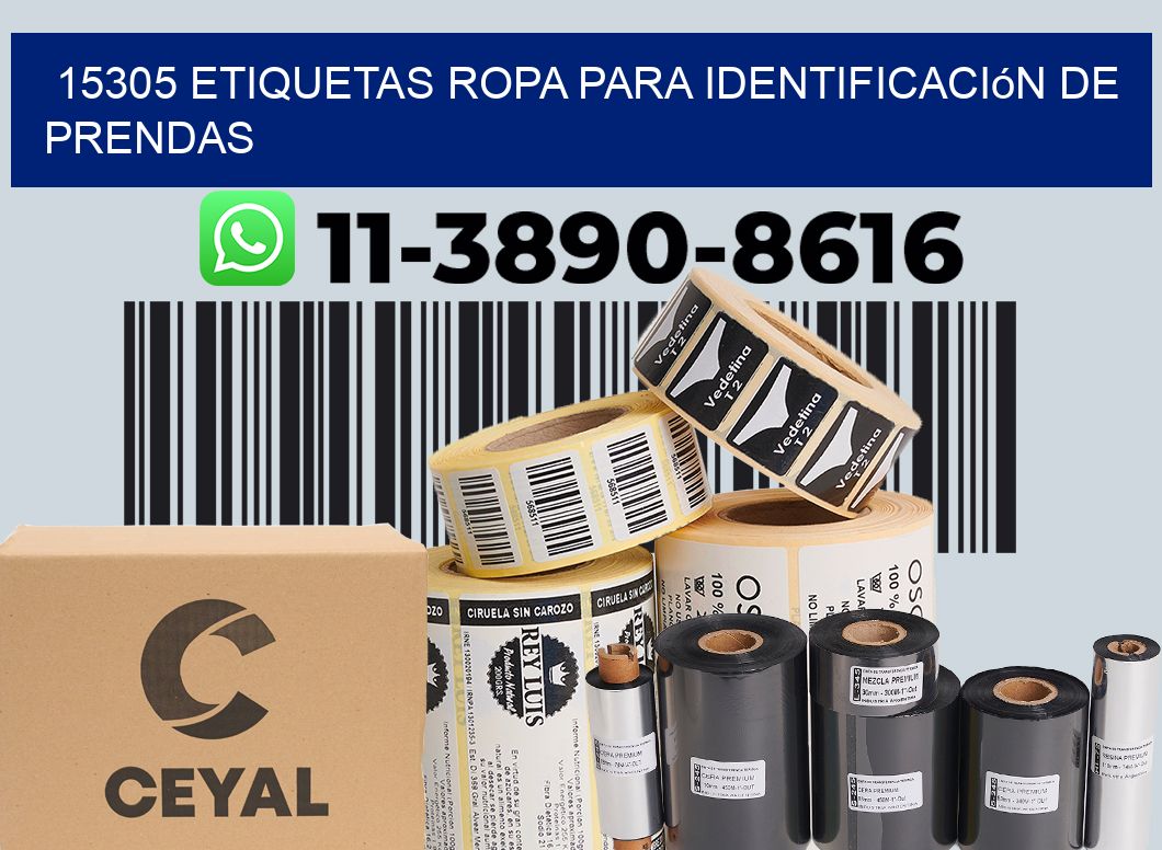 15305 Etiquetas ropa para identificación de prendas