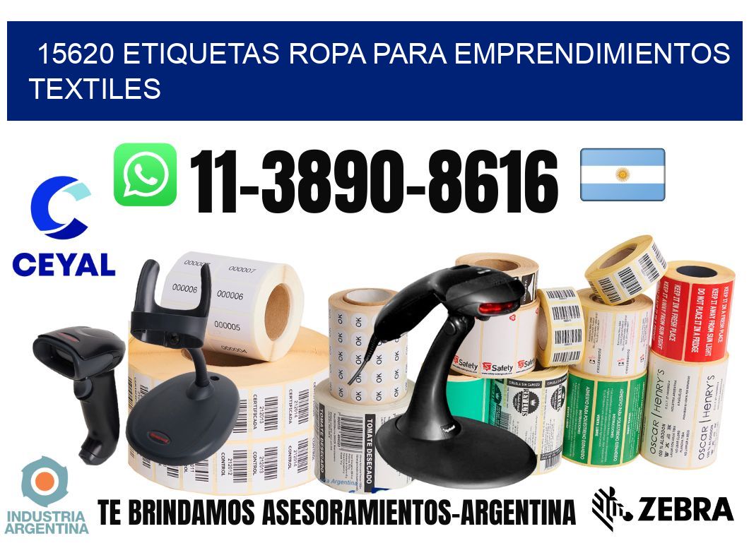 15620 Etiquetas ropa para emprendimientos textiles