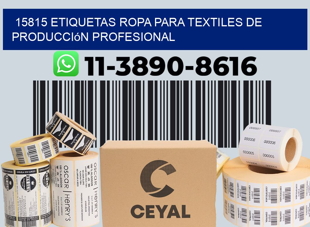 15815 Etiquetas ropa para textiles de producción profesional