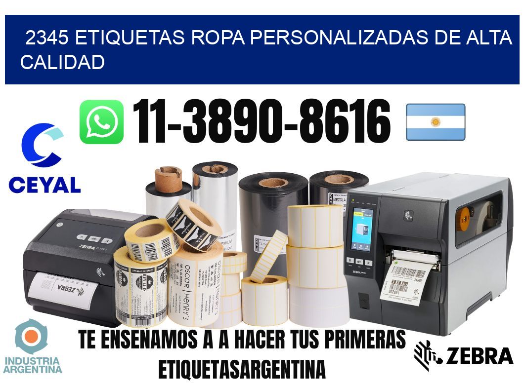 2345 Etiquetas ropa personalizadas de alta calidad