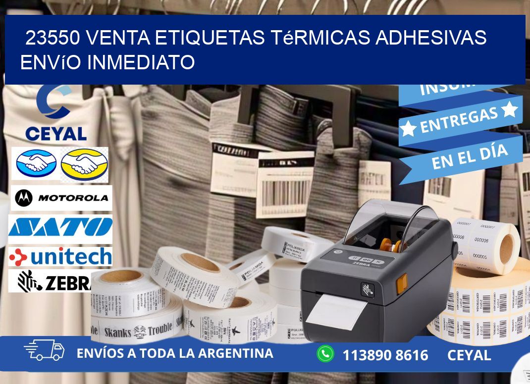 23550 venta etiquetas térmicas adhesivas envío inmediato