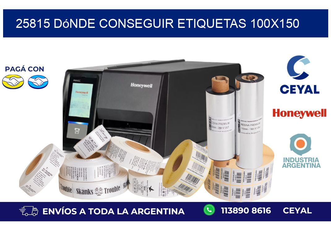 25815 dónde conseguir etiquetas 100x150