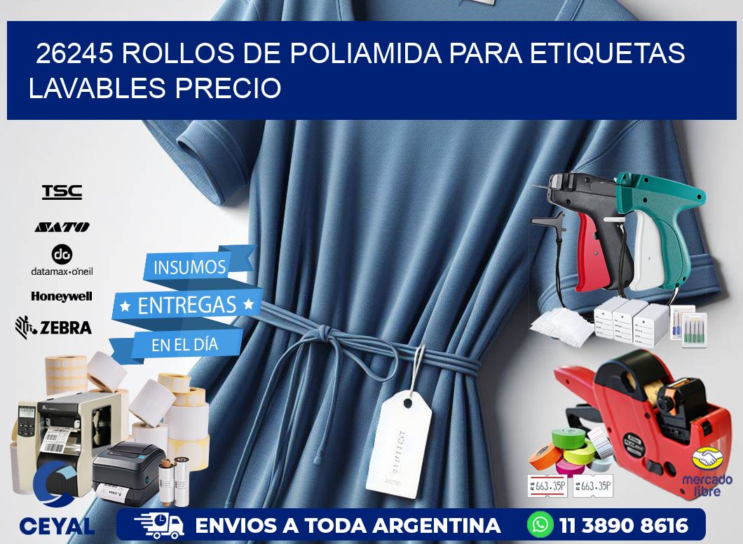 26245 rollos de poliamida para etiquetas lavables precio