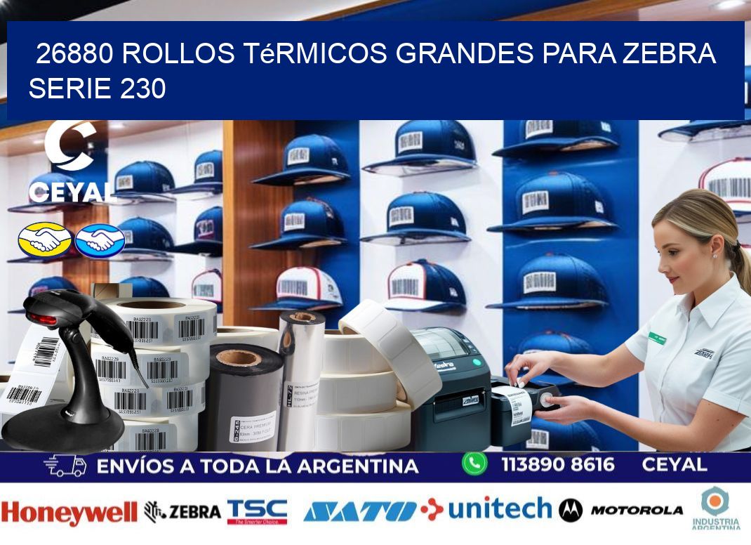 26880 rollos térmicos grandes para zebra serie 230