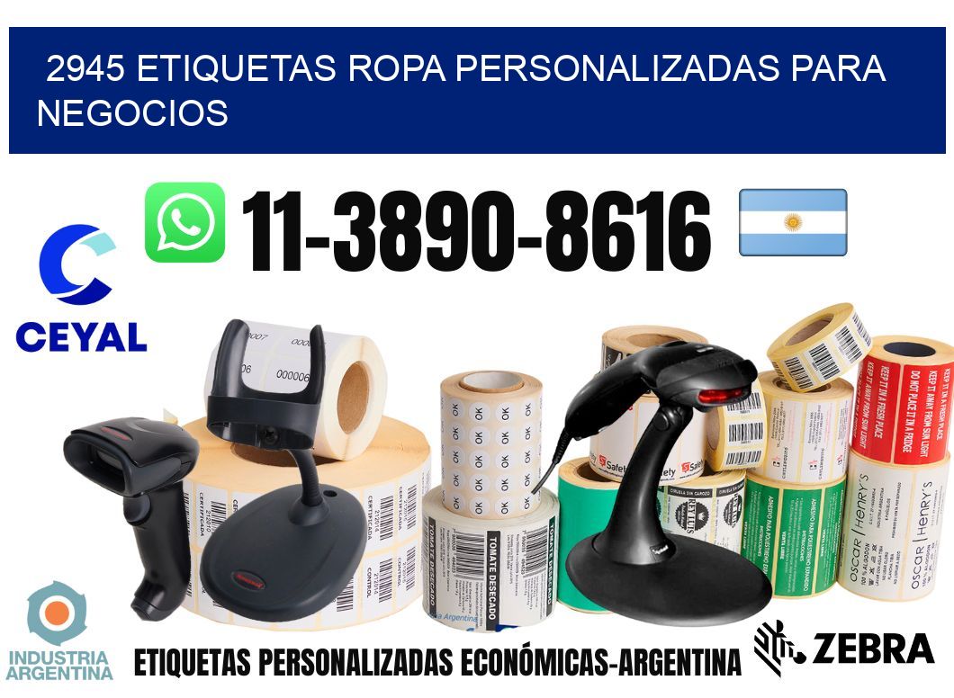 2945 Etiquetas ropa personalizadas para negocios