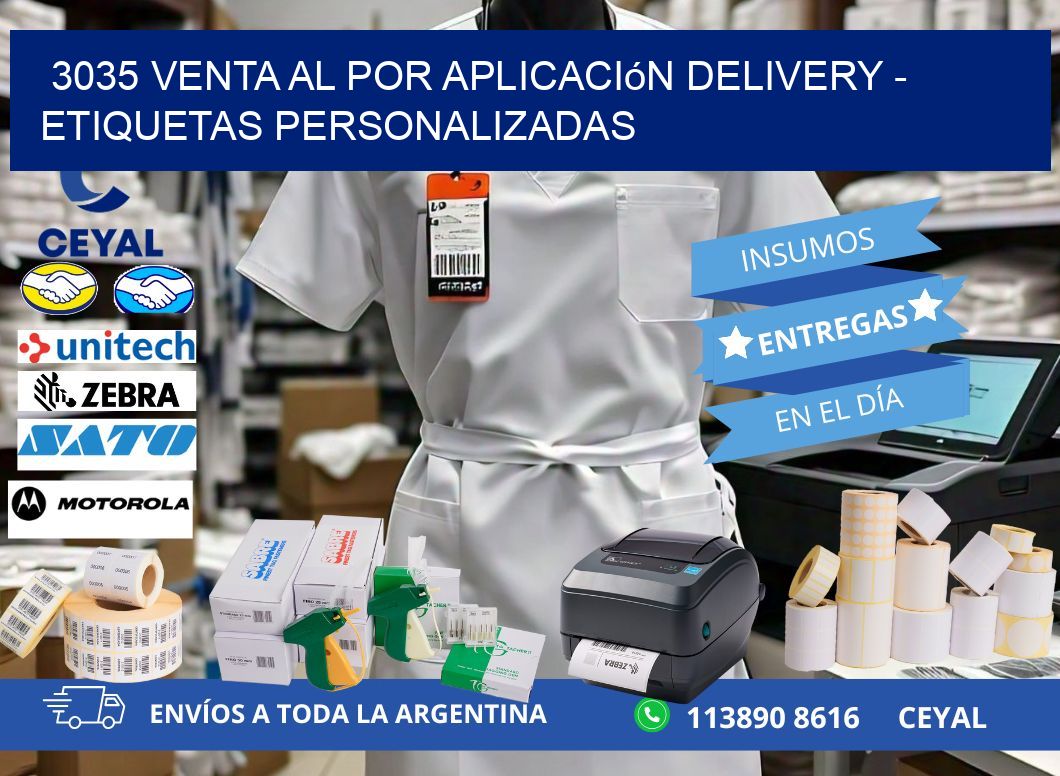 3035 Venta al Por Aplicación delivery - Etiquetas Personalizadas