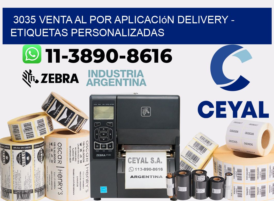 3035 Venta al Por Aplicación delivery - Etiquetas Personalizadas
