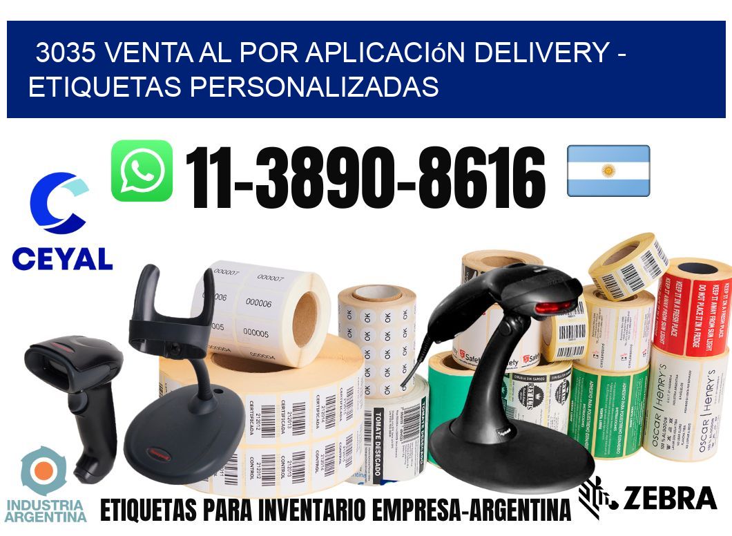 3035 Venta al Por Aplicación delivery – Etiquetas Personalizadas
