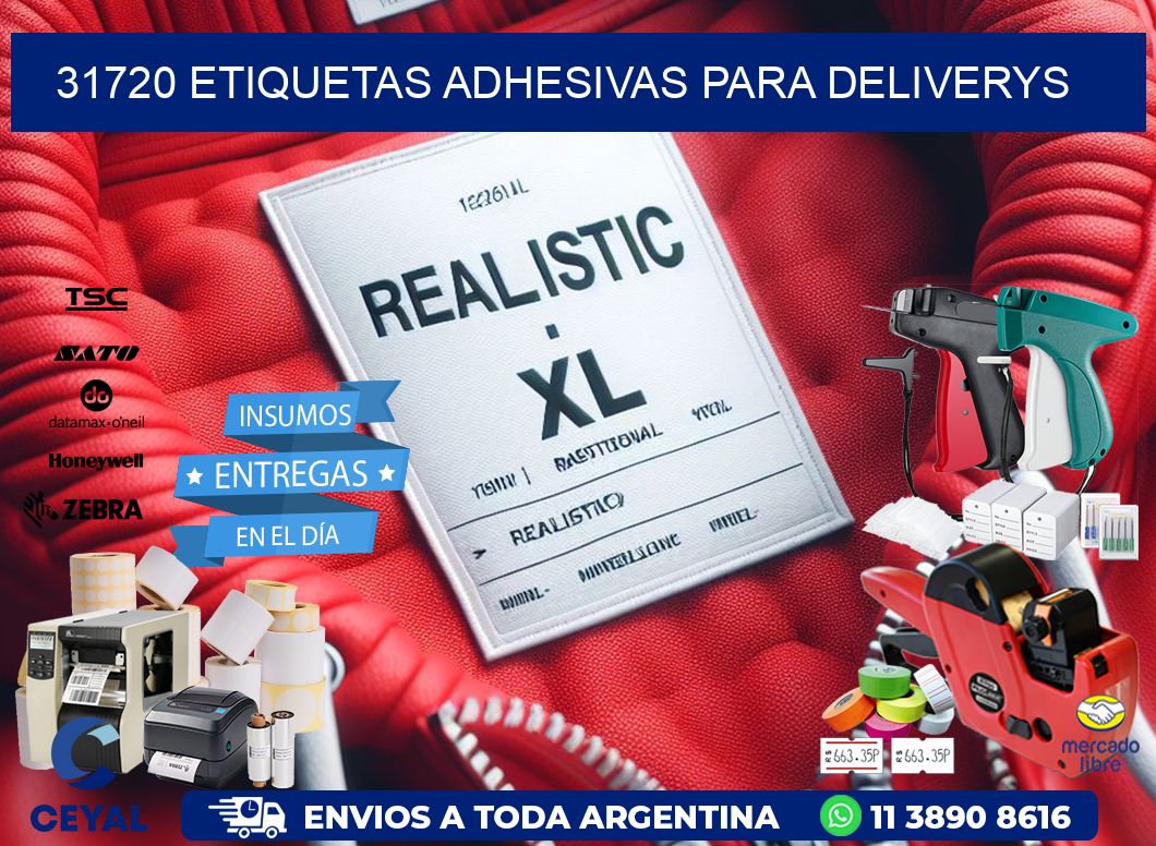 31720 etiquetas adhesivas para deliverys