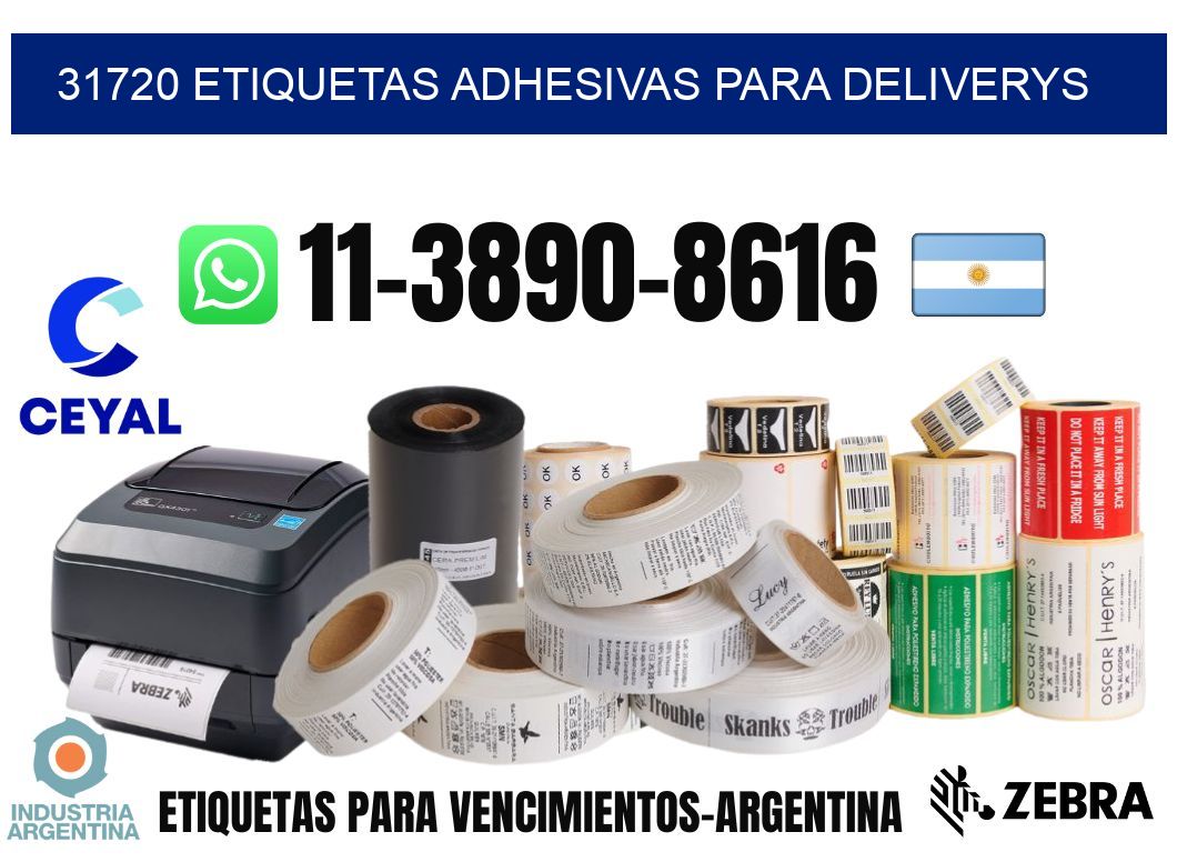 31720 etiquetas adhesivas para deliverys