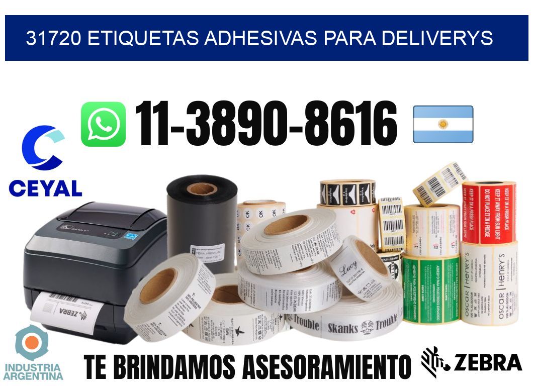 31720 etiquetas adhesivas para deliverys