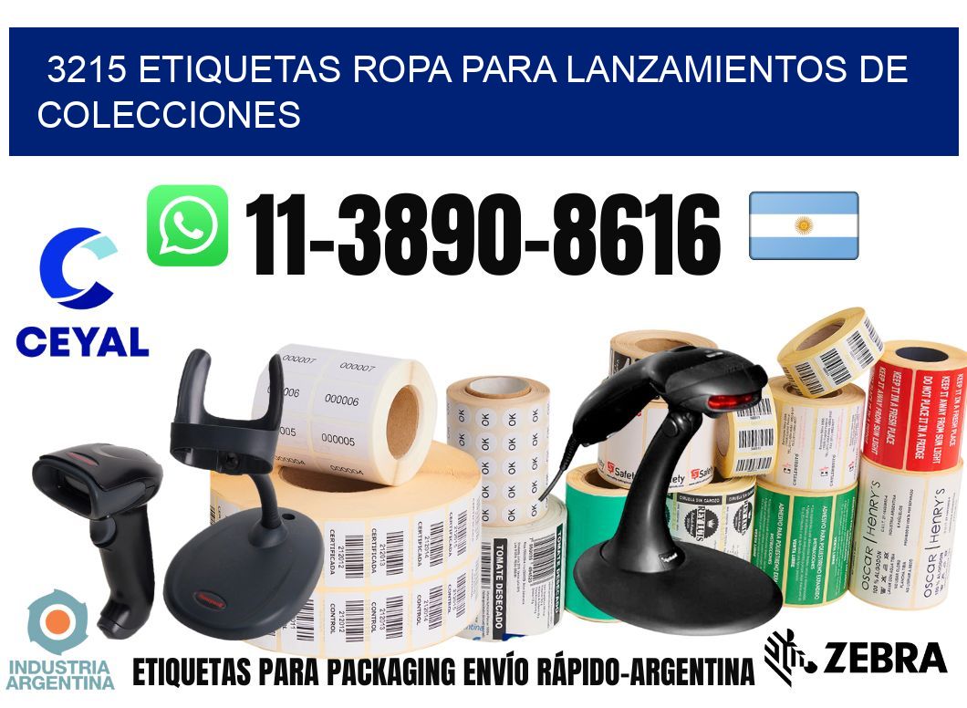 3215 Etiquetas ropa para lanzamientos de colecciones