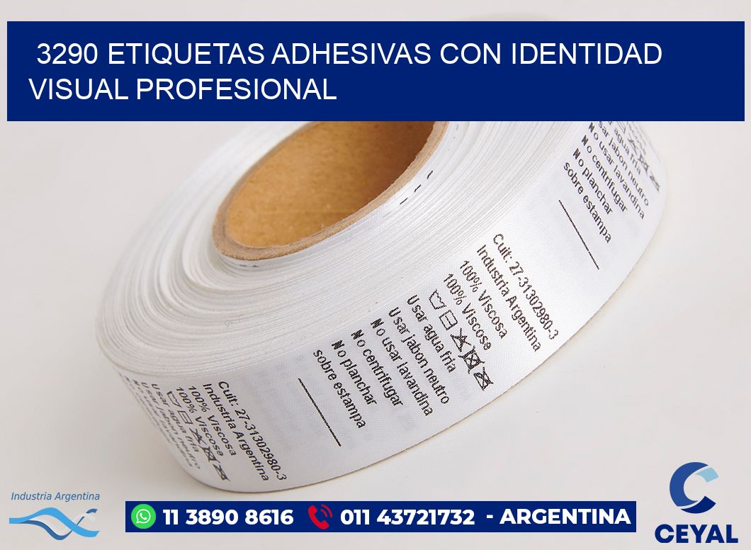 3290 Etiquetas adhesivas con identidad visual profesional