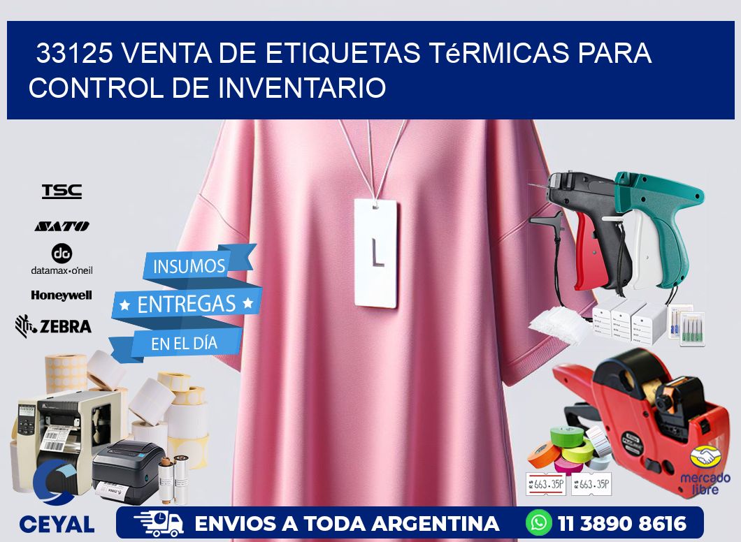 33125 venta de etiquetas térmicas para control de inventario