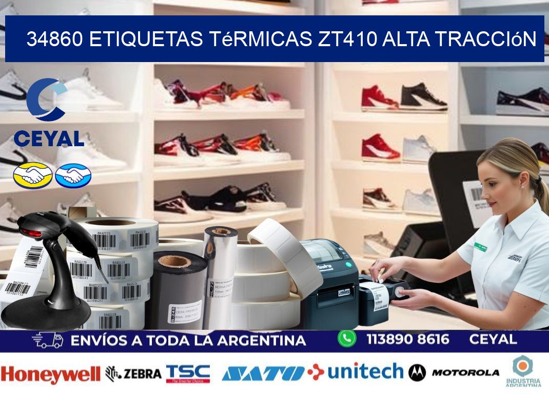 34860 etiquetas térmicas zt410 alta tracción