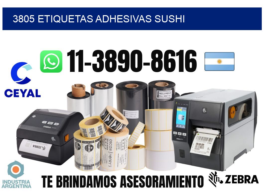 3805 etiquetas adhesivas sushi