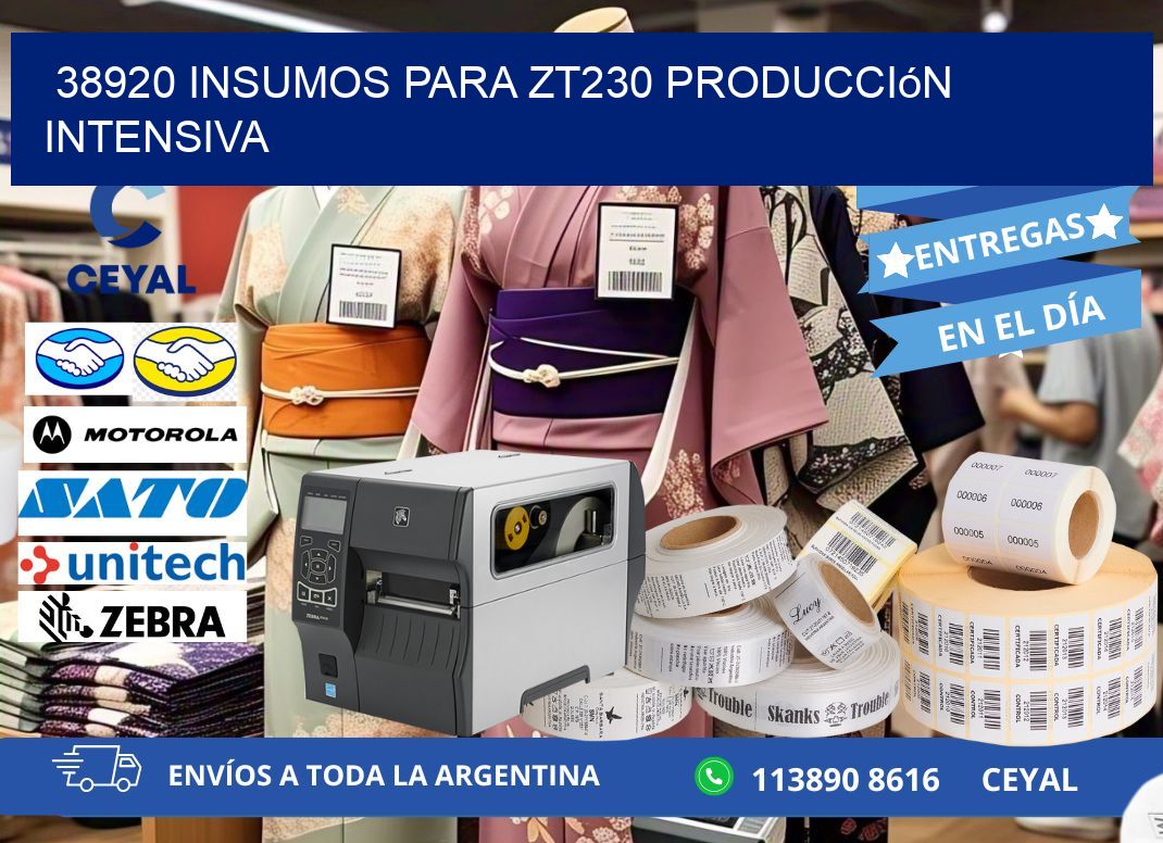 38920 insumos para zt230 producción intensiva
