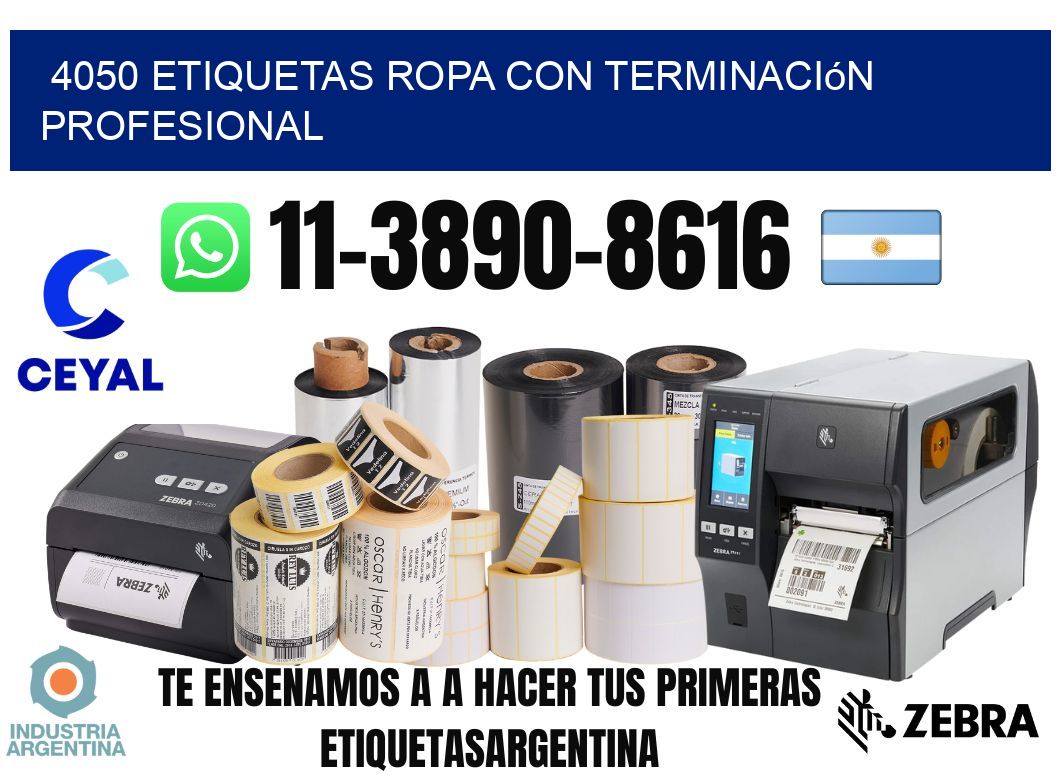 4050 Etiquetas ropa con terminación profesional