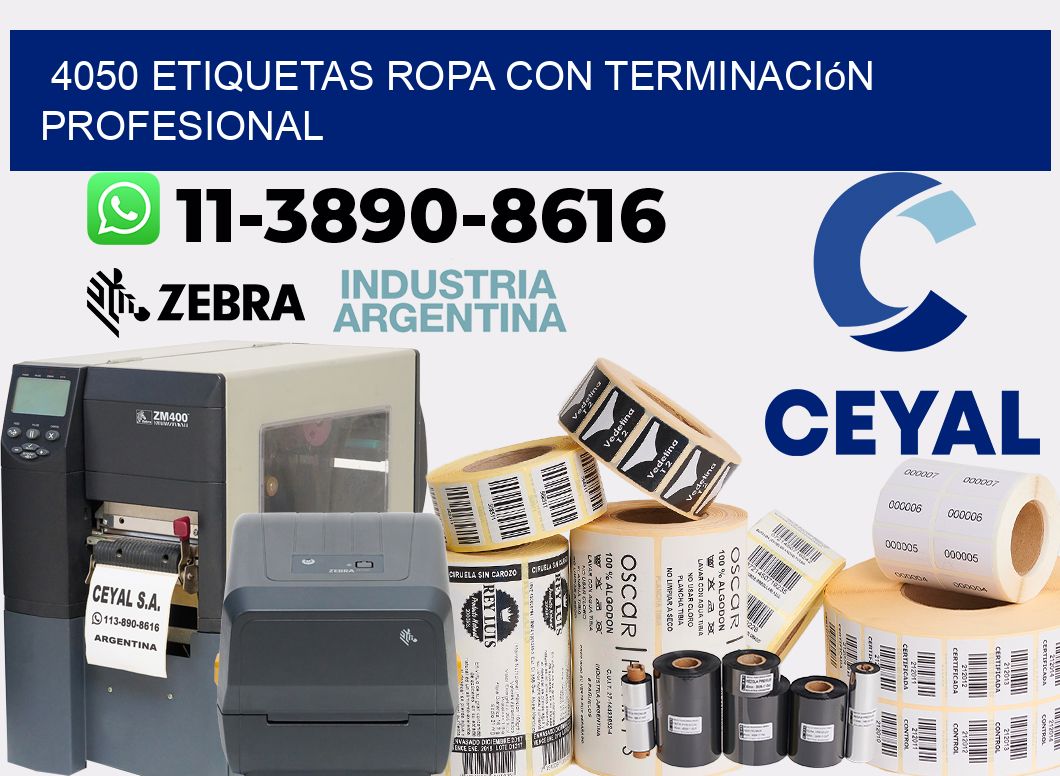 4050 Etiquetas ropa con terminación profesional