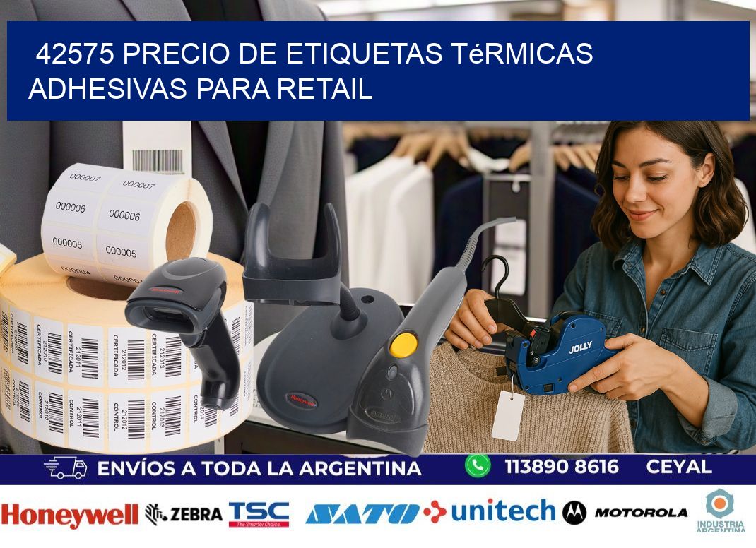 42575 precio de etiquetas térmicas adhesivas para retail