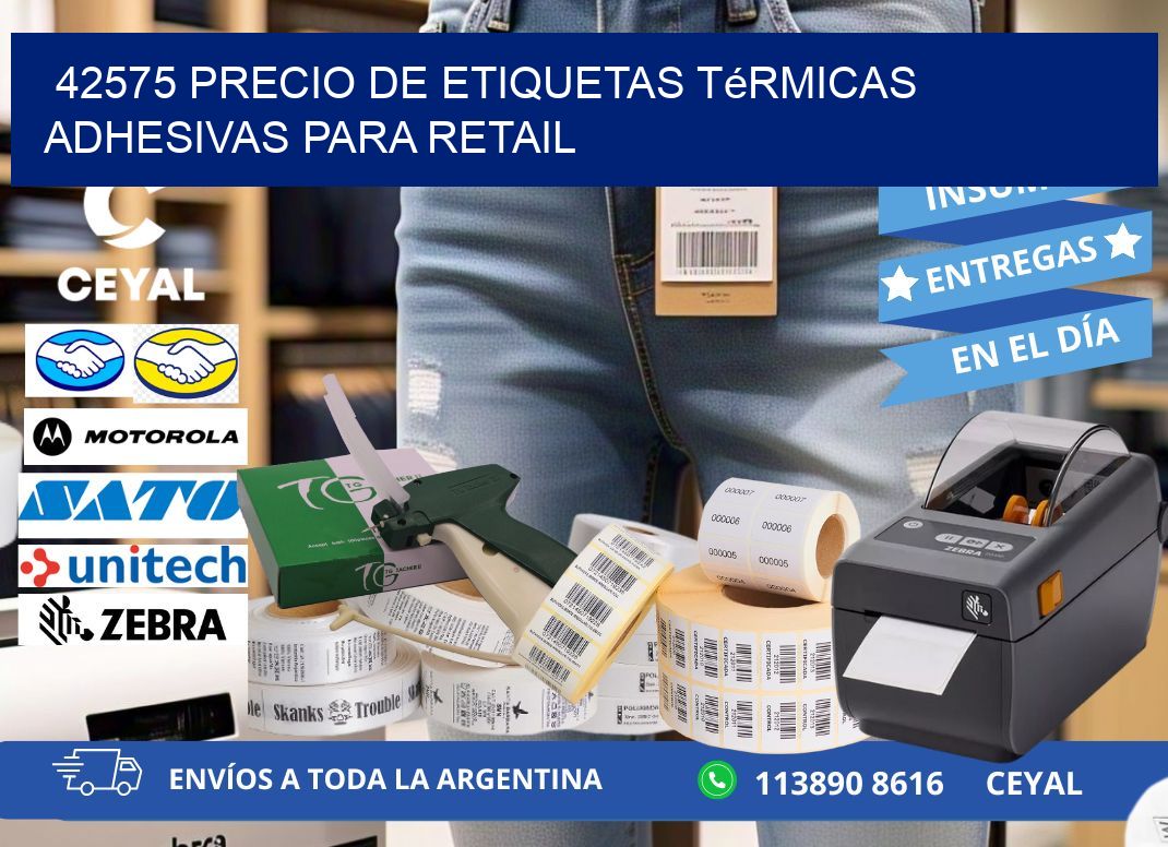 42575 precio de etiquetas térmicas adhesivas para retail