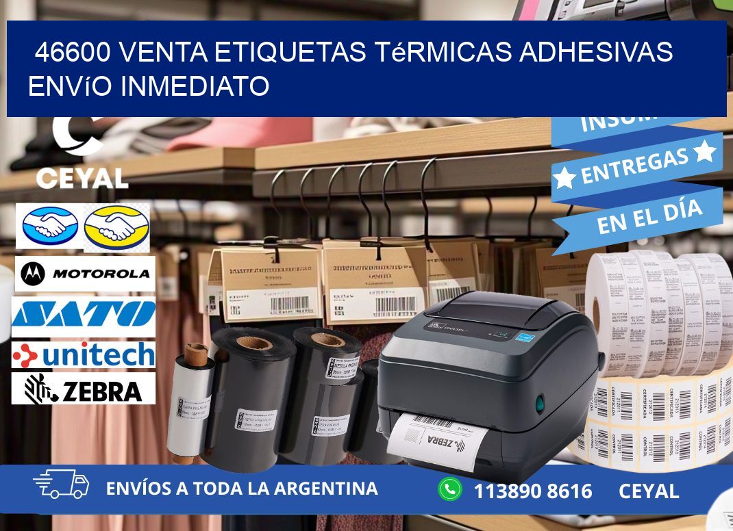 46600 venta etiquetas térmicas adhesivas envío inmediato
