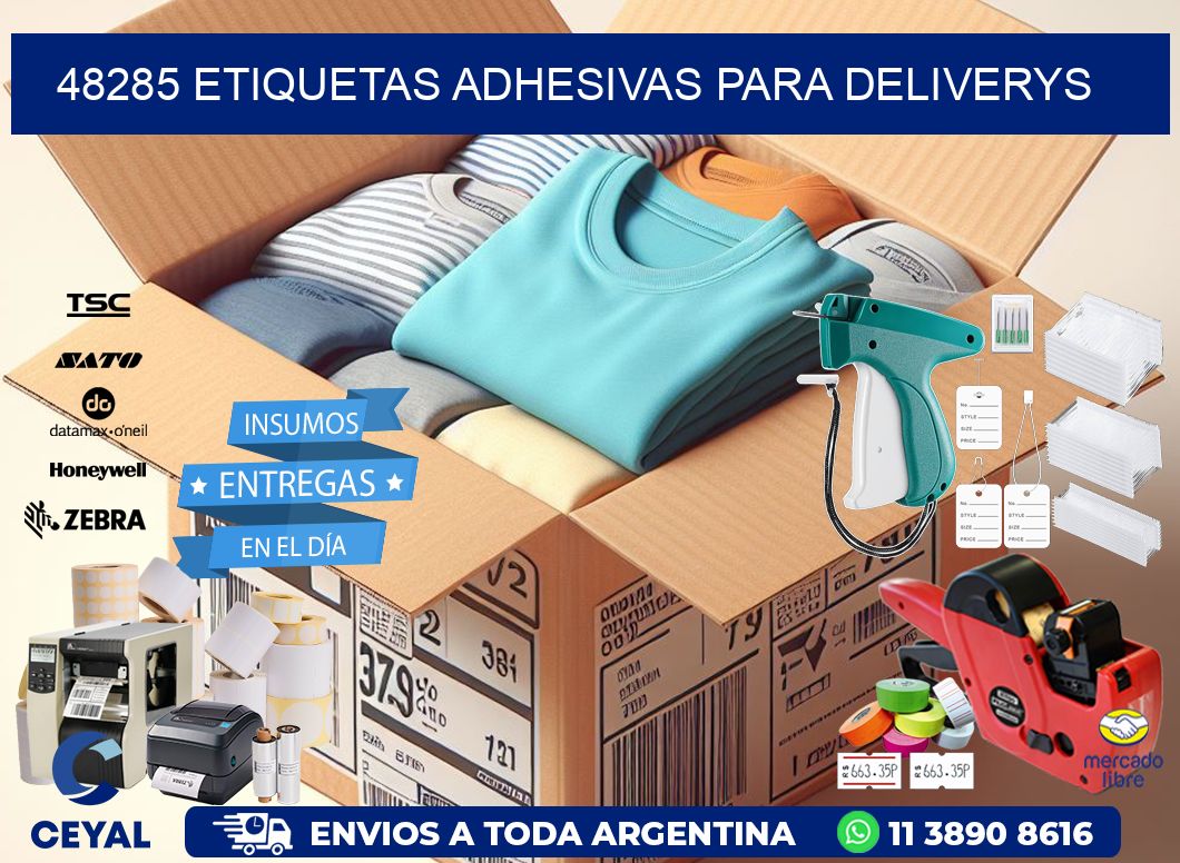 48285 etiquetas adhesivas para deliverys