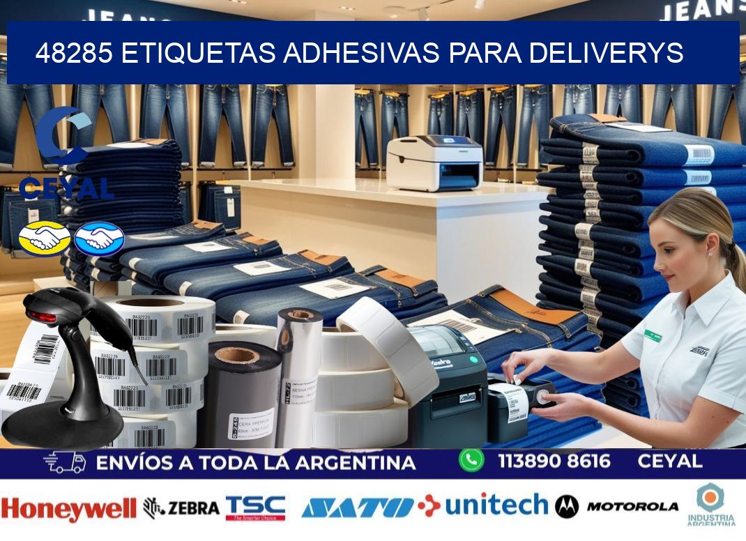 48285 etiquetas adhesivas para deliverys