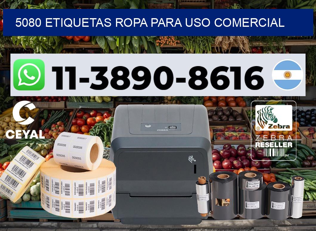 5080 Etiquetas ropa para uso comercial